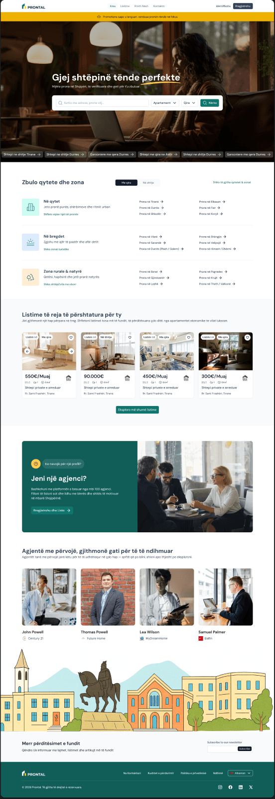 Prontal marketplace discovery experience